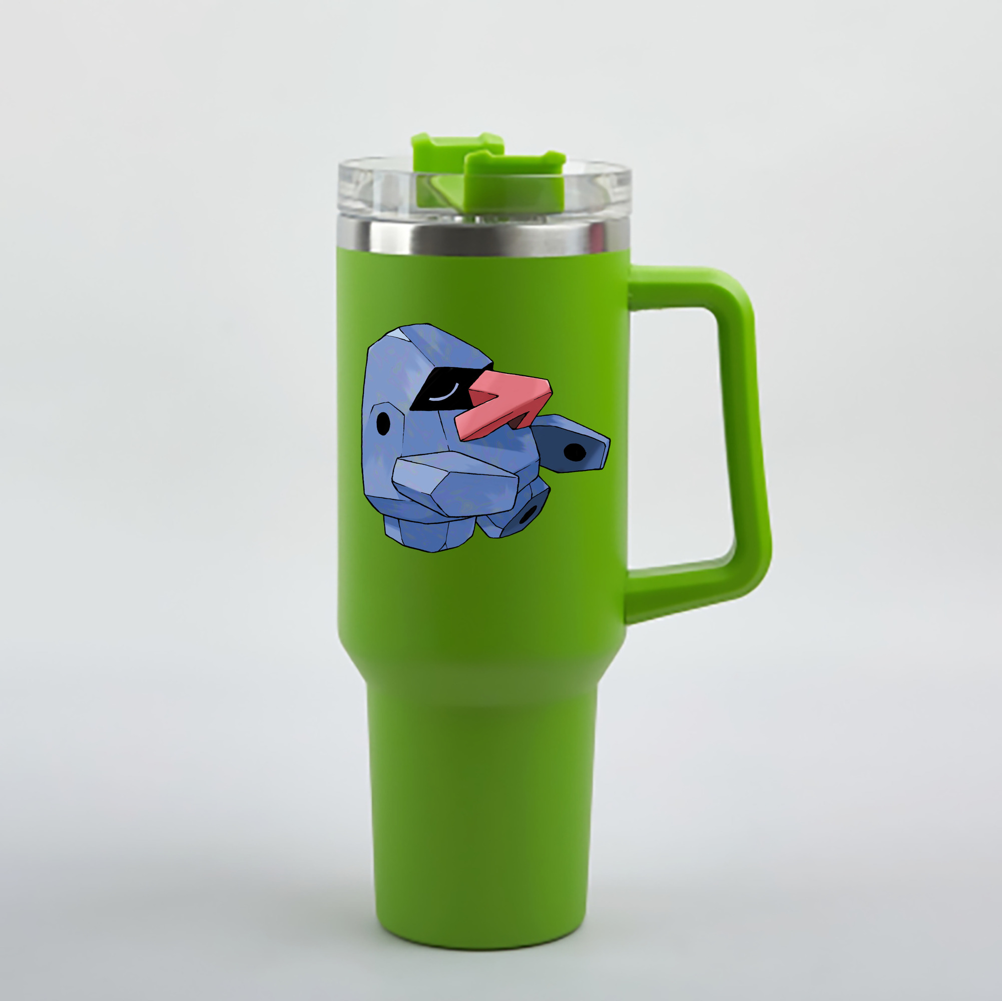 （画像用） ポケットモンスター Pokémon 1200mL車用タンブラー - クリスタルステッカー（プラスチックストロー付き）